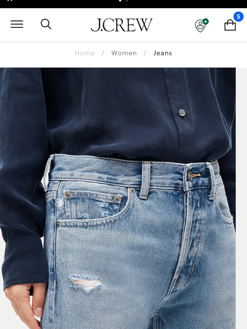J. Crew Jesse relaxed straight jean NWT sz 25